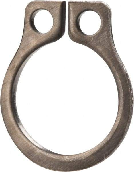 Rotor Clip - 0.23" Groove Diam, 1/4" Shaft Diam, Zinc-Plated Stainless Steel, Snap External Retaining Rings - 0.029" Groove Width, 0.01" Groove Depth, 0.025" Ring Thickness, Grade 15-7 Grade 632 - Exact Tool & Supply