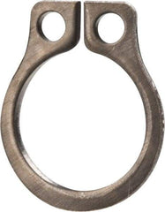 Rotor Clip - 0.23" Groove Diam, 1/4" Shaft Diam, Zinc-Plated Stainless Steel, Snap External Retaining Rings - 0.029" Groove Width, 0.01" Groove Depth, 0.025" Ring Thickness, Grade 15-7 Grade 632 - Exact Tool & Supply