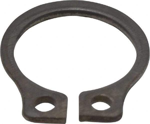 Rotor Clip - 0.29" Groove Diam, 5/16" Shaft Diam, Zinc-Plated Stainless Steel, Snap External Retaining Rings - 0.029" Groove Width, 0.011" Groove Depth, 0.025" Ring Thickness, Grade 15-7 Grade 632 - Exact Tool & Supply