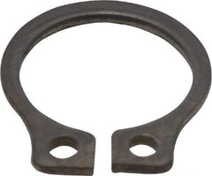 Rotor Clip - 0.29" Groove Diam, 5/16" Shaft Diam, Zinc-Plated Stainless Steel, Snap External Retaining Rings - 0.029" Groove Width, 0.011" Groove Depth, 0.025" Ring Thickness, Grade 15-7 Grade 632 - Exact Tool & Supply