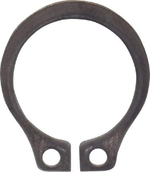 Rotor Clip - 0.352" Groove Diam, 3/8" Shaft Diam, Zinc-Plated Stainless Steel, Snap External Retaining Rings - 0.029" Groove Width, 0.012" Groove Depth, 0.025" Ring Thickness, Grade 15-7 Grade 632 - Exact Tool & Supply