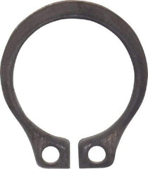 Rotor Clip - 0.352" Groove Diam, 3/8" Shaft Diam, Zinc-Plated Stainless Steel, Snap External Retaining Rings - 0.029" Groove Width, 0.012" Groove Depth, 0.025" Ring Thickness, Grade 15-7 Grade 632 - Exact Tool & Supply