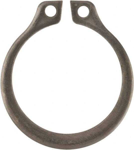 Rotor Clip - 0.53" Groove Diam, 9/16" Shaft Diam, Zinc-Plated Stainless Steel, Snap External Retaining Rings - 0.039" Groove Width, 0.016" Groove Depth, 0.035" Ring Thickness, Grade 15-7 Grade 632 - Exact Tool & Supply