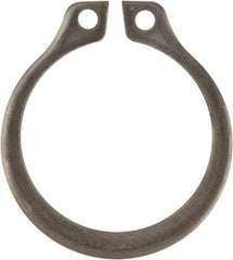 Rotor Clip - 0.53" Groove Diam, 9/16" Shaft Diam, Zinc-Plated Stainless Steel, Snap External Retaining Rings - 0.039" Groove Width, 0.016" Groove Depth, 0.035" Ring Thickness, Grade 15-7 Grade 632 - Exact Tool & Supply