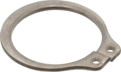 Rotor Clip - 0.646" Groove Diam, 11/16" Shaft Diam, Zinc-Plated Stainless Steel, Snap External Retaining Rings - 0.046" Groove Width, 0.021" Groove Depth, 0.042" Ring Thickness, Grade 15-7 Grade 632 - Exact Tool & Supply