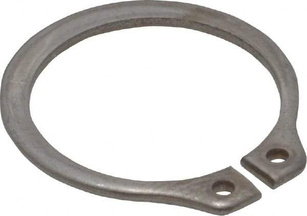 Rotor Clip - 0.704" Groove Diam, 3/4" Shaft Diam, Zinc-Plated Stainless Steel, Snap External Retaining Rings - 0.046" Groove Width, 0.023" Groove Depth, 0.042" Ring Thickness, Grade 15-7 Grade 632 - Exact Tool & Supply