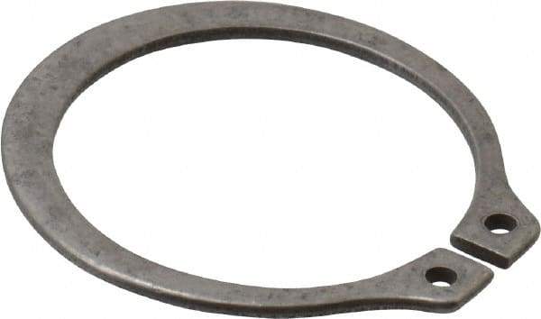 Rotor Clip - 0.821" Groove Diam, 7/8" Shaft Diam, Zinc-Plated Stainless Steel, Snap External Retaining Rings - 0.046" Groove Width, 0.027" Groove Depth, 0.042" Ring Thickness, Grade 15-7 Grade 632 - Exact Tool & Supply