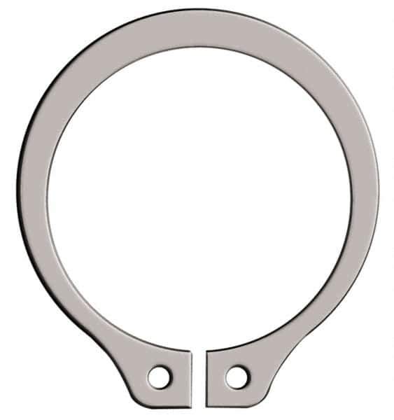 Rotor Clip - 1-13/32" Groove Diam, 1-1/2" Shaft Diam, Zinc-Plated Stainless Steel, Snap External Retaining Rings - 0.056" Groove Width, 0.047" Groove Depth, 0.05" Ring Thickness, Grade 15-7 Grade 632 - Exact Tool & Supply