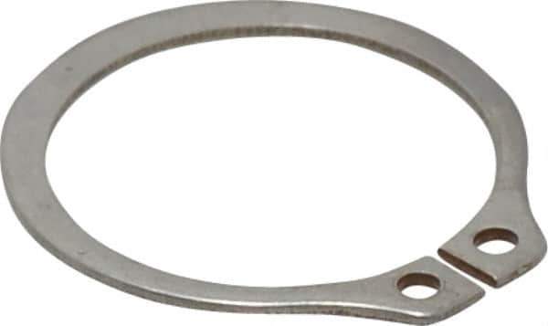 Rotor Clip - 0.94" Groove Diam, 1" Shaft Diam, Zinc-Plated Stainless Steel, Snap External Retaining Rings - 0.046" Groove Width, 0.03" Groove Depth, 0.042" Ring Thickness, Grade 15-7 Grade 632 - Exact Tool & Supply