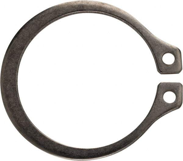 Rotor Clip - 1" Groove Diam, 1-1/16" Shaft Diam, Zinc-Plated Stainless Steel, Snap External Retaining Rings - 0.056" Groove Width, 0.032" Groove Depth, 0.05" Ring Thickness, Grade 15-7 Grade 632 - Exact Tool & Supply