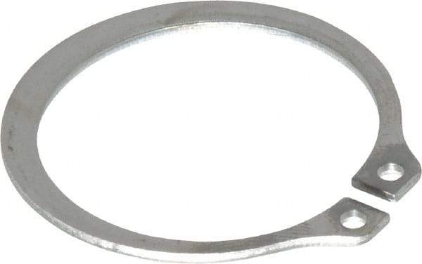 Rotor Clip - 1.176" Groove Diam, 1-1/4" Shaft Diam, Zinc-Plated Stainless Steel, Snap External Retaining Rings - 0.056" Groove Width, 0.037" Groove Depth, 0.05" Ring Thickness, Grade 15-7 Grade 632 - Exact Tool & Supply