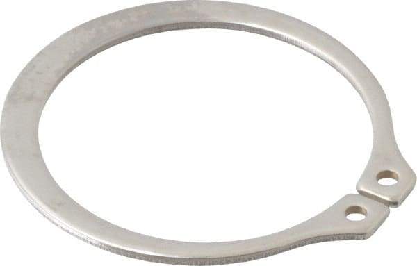Rotor Clip - 1.232" Groove Diam, 1-5/16" Shaft Diam, Zinc-Plated Stainless Steel, Snap External Retaining Rings - 0.056" Groove Width, 0.04" Groove Depth, 0.05" Ring Thickness, Grade 15-7 Grade 632 - Exact Tool & Supply