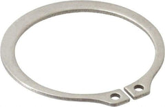 Rotor Clip - 1.291" Groove Diam, 1-3/8" Shaft Diam, Zinc-Plated Stainless Steel, Snap External Retaining Rings - 0.056" Groove Width, 0.042" Groove Depth, 0.05" Ring Thickness, Grade 15-7 Grade 632 - Exact Tool & Supply