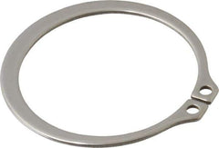 Rotor Clip - 1.886" Groove Diam, 2" Shaft Diam, Zinc-Plated Stainless Steel, Snap External Retaining Rings - 0.068" Groove Width, 0.057" Groove Depth, 0.062" Ring Thickness, Grade 15-7 Grade 632 - Exact Tool & Supply