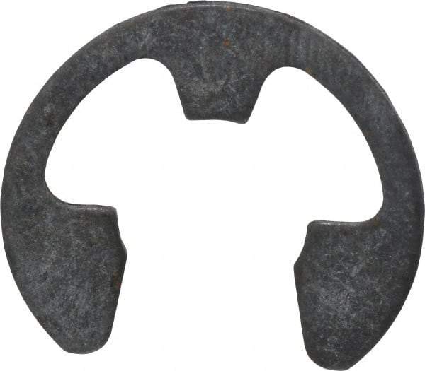 Rotor Clip - 0.303" Groove Diam, 3/8" Shaft Diam, Phosphate Steel, Bowed E Style External Retaining Rings - 0.06" Groove Width, 0.036" Groove Depth, 0.035" Ring Thickness, Grade 1060-1090 - Exact Tool & Supply