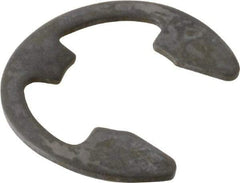Rotor Clip - 0.58" Groove Diam, 3/4" Shaft Diam, Phosphate Steel, Bowed E Style External Retaining Rings - 0.085" Groove Width, 0.085" Groove Depth, 0.05" Ring Thickness, Grade 1060-1090 - Exact Tool & Supply