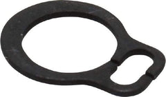 Rotor Clip - 3.8mm Groove Diam, 4mm Shaft Diam, Phosphate & Oil Steel, Snap External Retaining Rings - 0.5mm Groove Width, 0.1mm Groove Depth, 0.4mm Ring Thickness, Grade 1060-1090 - Exact Tool & Supply