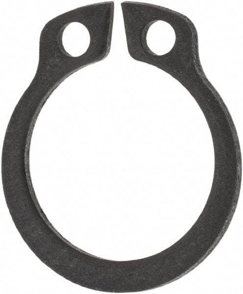 Rotor Clip - 11.5mm Groove Diam, 12mm Shaft Diam, Phosphate & Oil Steel, Snap External Retaining Rings - 1.1mm Groove Width, 0.25mm Groove Depth, 1mm Ring Thickness, Grade 1060-1090 - Exact Tool & Supply