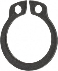 Rotor Clip - 11.5mm Groove Diam, 12mm Shaft Diam, Phosphate & Oil Steel, Snap External Retaining Rings - 1.1mm Groove Width, 0.25mm Groove Depth, 1mm Ring Thickness, Grade 1060-1090 - Exact Tool & Supply