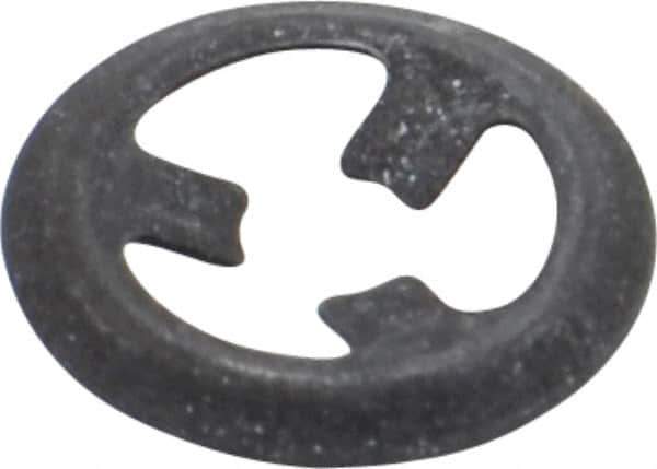 Rotor Clip - 3/32" Shaft Diam, Phosphate Steel, Self Locking External Retaining Rings - 0.01" Ring Thickness, Grade 1060-1090 - Exact Tool & Supply