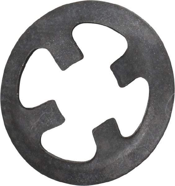 Rotor Clip - 5/32" Shaft Diam, Phosphate Steel, Self Locking External Retaining Rings - 0.01" Ring Thickness, Grade 1060-1090 - Exact Tool & Supply