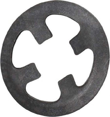 Rotor Clip - 5/32" Shaft Diam, Phosphate Steel, Self Locking External Retaining Rings - 0.01" Ring Thickness, Grade 1060-1090 - Exact Tool & Supply