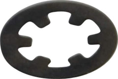 Rotor Clip - 3/16" Shaft Diam, Phosphate Steel, Self Locking External Retaining Rings - 0.01" Ring Thickness, Grade 1060-1090 - Exact Tool & Supply