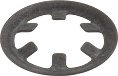 Rotor Clip - 1/4" Shaft Diam, Phosphate Steel, Self Locking External Retaining Rings - 0.015" Ring Thickness, Grade 1060-1090 - Exact Tool & Supply