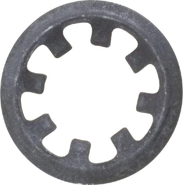 Rotor Clip - 5/16" Shaft Diam, Phosphate Steel, Self Locking External Retaining Rings - 0.015" Ring Thickness, Grade 1060-1090 - Exact Tool & Supply