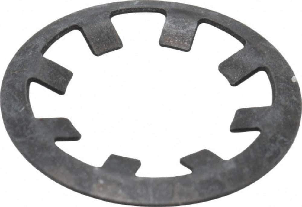 Rotor Clip - 3/8" Shaft Diam, Phosphate Steel, Self Locking External Retaining Rings - 0.015" Ring Thickness, Grade 1060-1090 - Exact Tool & Supply