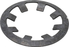 Rotor Clip - 3/8" Shaft Diam, Phosphate Steel, Self Locking External Retaining Rings - 0.015" Ring Thickness, Grade 1060-1090 - Exact Tool & Supply