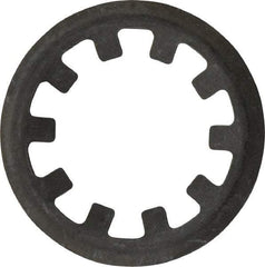 Rotor Clip - 7/16" Shaft Diam, Phosphate Steel, Self Locking External Retaining Rings - 0.015" Ring Thickness, Grade 1060-1090 - Exact Tool & Supply