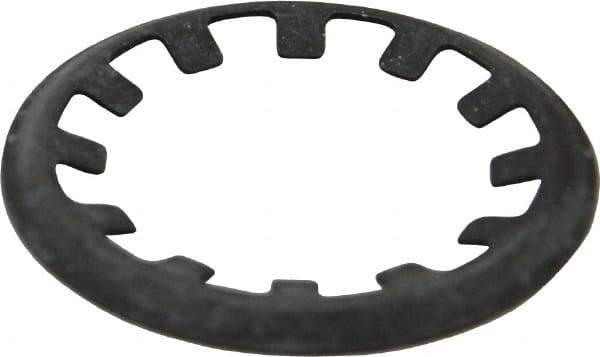 Rotor Clip - 5/8" Shaft Diam, Phosphate Steel, Self Locking External Retaining Rings - 0.015" Ring Thickness, Grade 1060-1090 - Exact Tool & Supply