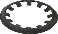 Rotor Clip - 5/8" Shaft Diam, Phosphate Steel, Self Locking External Retaining Rings - 0.015" Ring Thickness, Grade 1060-1090 - Exact Tool & Supply