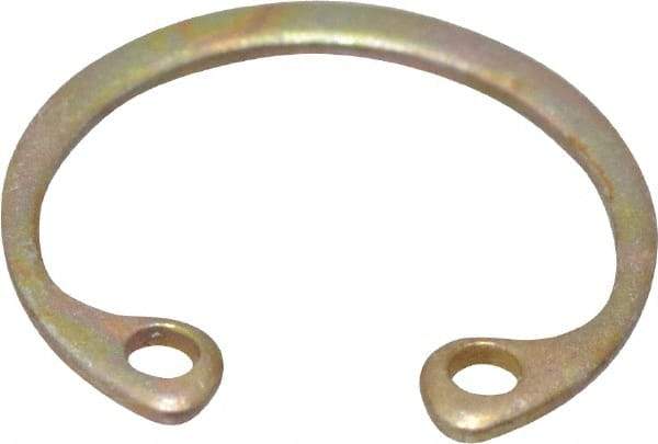 Rotor Clip - 0.015" Thick, Zinc Yellow Dichromate Finish, Steel Snap Internal Retaining Ring - 0.02" Groove Width, 0.009" Groove Depth, 0.33" Groove Diam, Grade 1060-1090 - Exact Tool & Supply
