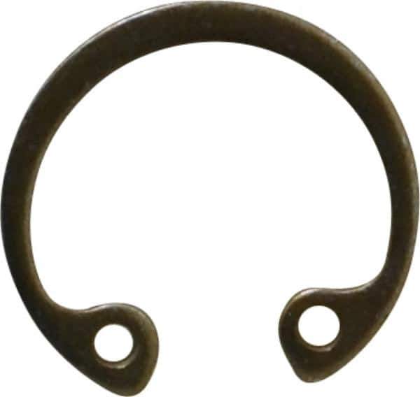 Rotor Clip - 0.025" Thick, Zinc Yellow Dichromate Finish, Steel Snap Internal Retaining Ring - 0.029" Groove Width, 0.012" Groove Depth, 0.461" Groove Diam, Grade 1060-1090 - Exact Tool & Supply