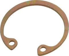 Rotor Clip - 0.035" Thick, Zinc Yellow Dichromate Finish, Steel Snap Internal Retaining Ring - 0.039" Groove Width, 0.023" Groove Depth, 0.796" Groove Diam, Grade 1060-1090 - Exact Tool & Supply