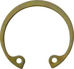 Rotor Clip - 0.042" Thick, Zinc Yellow Dichromate Finish, Steel Snap Internal Retaining Ring - 0.046" Groove Width, 0.028" Groove Depth, 0.931" Groove Diam, Grade 1060-1090 - Exact Tool & Supply
