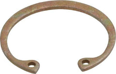 Rotor Clip - 0.042" Thick, Zinc Yellow Dichromate Finish, Steel Snap Internal Retaining Ring - 0.046" Groove Width, 0.033" Groove Depth, 1.066" Groove Diam, Grade 1060-1090 - Exact Tool & Supply