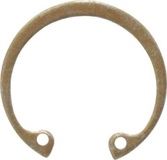 Rotor Clip - 0.05" Thick, Zinc Yellow Dichromate Finish, Steel Snap Internal Retaining Ring - 0.056" Groove Width, 0.036" Groove Depth, 1.197" Groove Diam, Grade 1060-1090 - Exact Tool & Supply