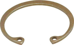 Rotor Clip - 0.05" Thick, Zinc Yellow Dichromate Finish, Steel Snap Internal Retaining Ring - 0.056" Groove Width, 0.04" Groove Depth, 1.33" Groove Diam, Grade 1060-1090 - Exact Tool & Supply