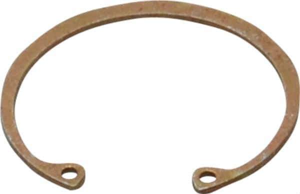 Rotor Clip - 0.05" Thick, Zinc Yellow Dichromate Finish, Steel Snap Internal Retaining Ring - 0.056" Groove Width, 0.047" Groove Depth, 1.594" Groove Diam, Grade 1060-1090 - Exact Tool & Supply
