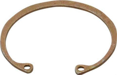 Rotor Clip - 0.05" Thick, Zinc Yellow Dichromate Finish, Steel Snap Internal Retaining Ring - 0.056" Groove Width, 0.047" Groove Depth, 1.594" Groove Diam, Grade 1060-1090 - Exact Tool & Supply