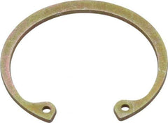 Rotor Clip - 0.062" Thick, Zinc Yellow Dichromate Finish, Steel Snap Internal Retaining Ring - 0.068" Groove Width, 0.05" Groove Depth, 1.725" Groove Diam, Grade 1060-1090 - Exact Tool & Supply