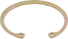 Rotor Clip - 0.062" Thick, Zinc Yellow Dichromate Finish, Steel Snap Internal Retaining Ring - 0.068" Groove Width, 0.061" Groove Depth, 2.122" Groove Diam, Grade 1060-1090 - Exact Tool & Supply