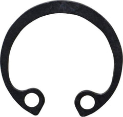 Rotor Clip - 19mm Nominal, 1mm Thick, Phosphate Finish, Steel Snap Internal Retaining Ring - 1.1mm Groove Width, 0.5mm Groove Depth, 19mm Groove Diam, Grade 1060-1090 - Exact Tool & Supply