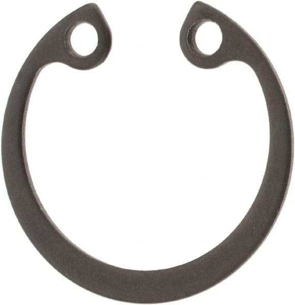 Rotor Clip - 21mm Nominal, 1mm Thick, Phosphate Finish, Steel Snap Internal Retaining Ring - 1.1mm Groove Width, 0.5mm Groove Depth, 21mm Groove Diam, Grade 1060-1090 - Exact Tool & Supply