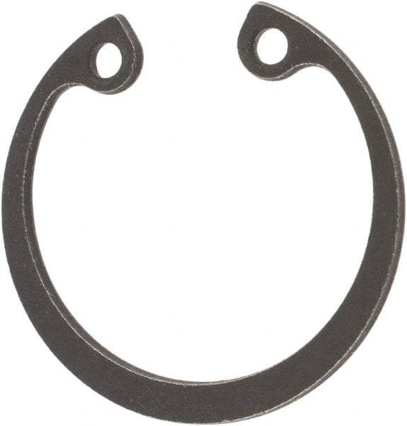 Rotor Clip - 25.2mm Nominal, 1.2mm Thick, Phosphate Finish, Steel Snap Internal Retaining Ring - 1.3mm Groove Width, 0.6mm Groove Depth, 25.2mm Groove Diam, Grade 1060-1090 - Exact Tool & Supply
