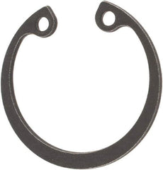 Rotor Clip - 25.2mm Nominal, 1.2mm Thick, Phosphate Finish, Steel Snap Internal Retaining Ring - 1.3mm Groove Width, 0.6mm Groove Depth, 25.2mm Groove Diam, Grade 1060-1090 - Exact Tool & Supply
