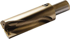 Seco - 8-3/4" Max Drill Depth, 2.5xD, 3-1/2" Diam, Indexable Insert Drill - 4 Inserts, 2-1/2" Shank Diam, Straight Shank - Exact Tool & Supply
